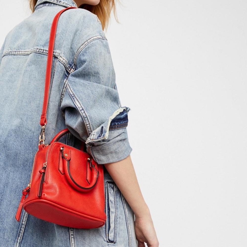 Free People Women’s Red Billie Vegan Mini Tote